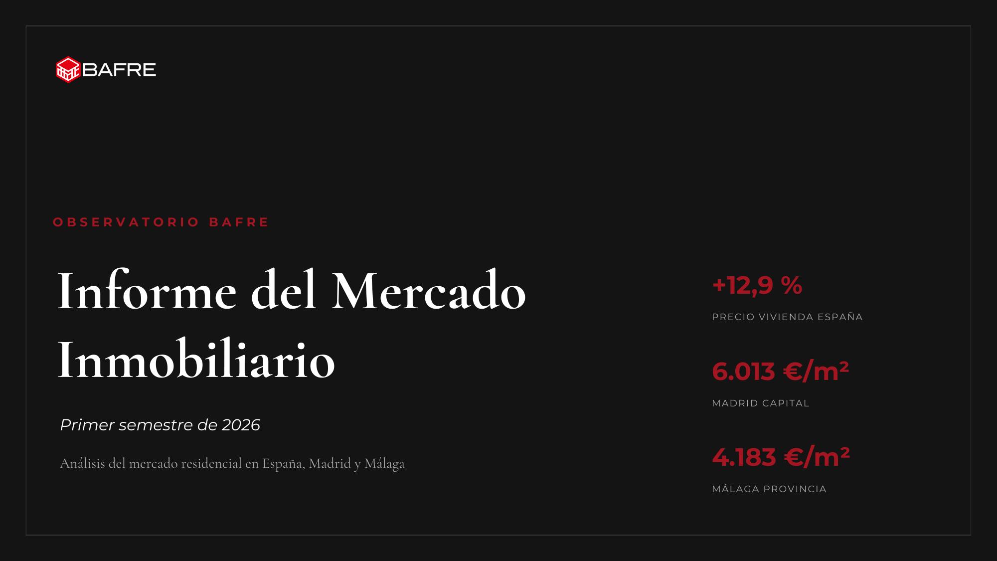 Informe del Mercado Inmobiliario · Primer semestre de 2026